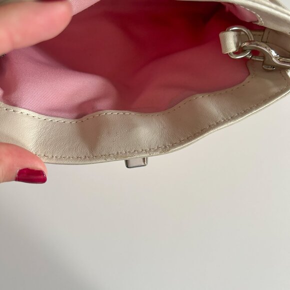 RARE Vintage Coach Y2K Pink Carriage Print Turn Lock Wristlet Mini Bag - Picture 9 of 10